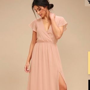 Blush maxi dress from Lulus size large